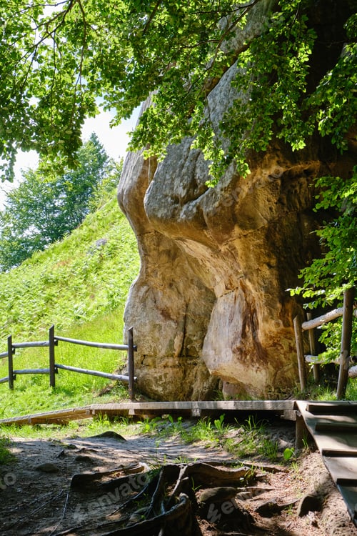 Preview: Ancient Rock Formation with Wooden Path