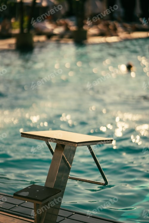 Preview: blue water in swimming pool
