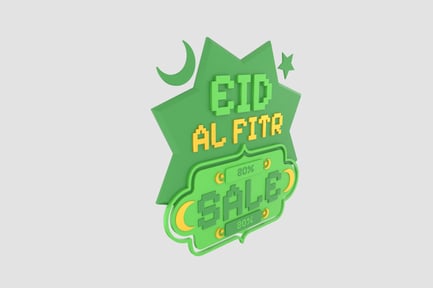 Preview: Eid al Fitr Sale 3D Illustration
