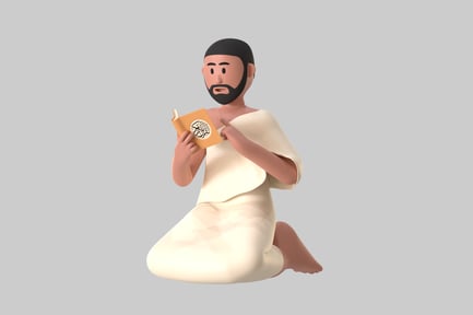 Preview: Pilgrim reading holy book