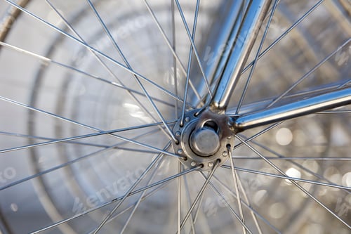 Preview: Closeup of the bicycle wheels