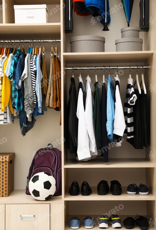 Preview: Organized Closet with Clothes, Shoes, and Accessories