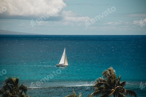 Preview: Sailboat on the clear waters of Maui Hawaii