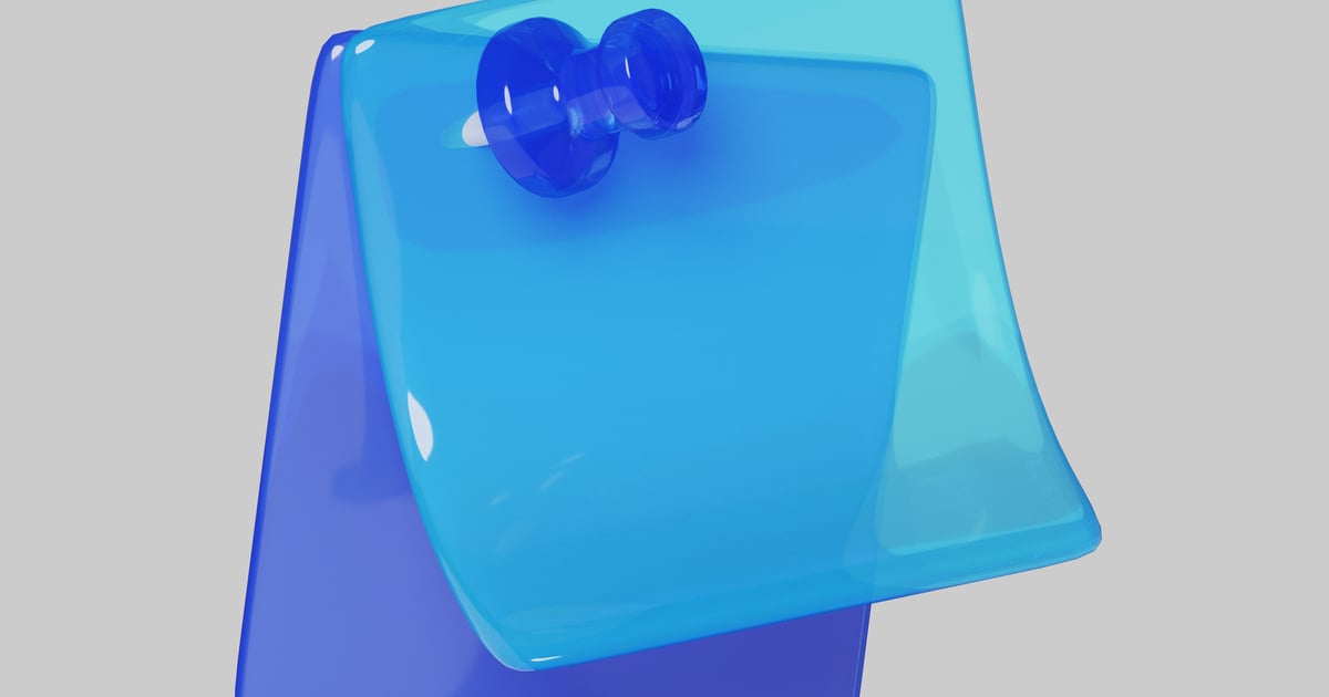 Abstract blue object with a circular protrusion 3D, Incl. Blue & color ...