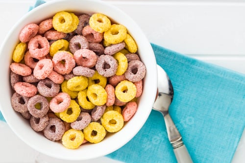 Preview: Colorful cereal rings.
