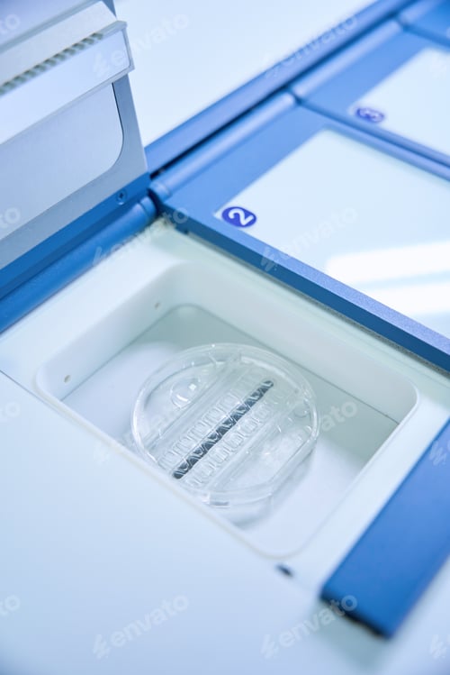 Preview: Embryo culture dish inside a specialized incubator