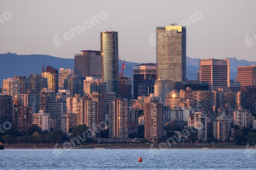 Preview: City Buildings on the West Coast of Pacific Ocean. Downtown Vancouver