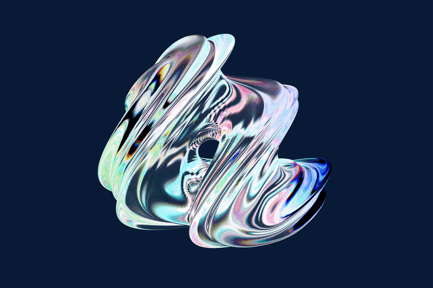 Preview: Twisted Chrome Torus Abstract Shape