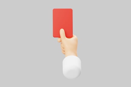 Preview: Red card with hand gesture