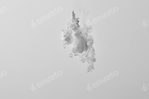 Preview: abstract background with white splash of watercolor paint