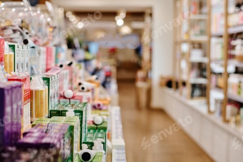 Vista previa: Cosmetics department in shopping mall
