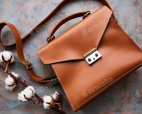 Preview: Brown leather bag