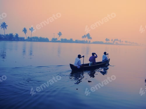 Preview: A boat early morning in India