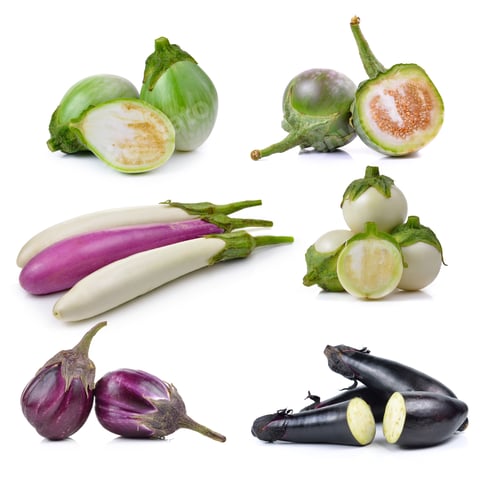 Preview: eggplant isolated on a white background