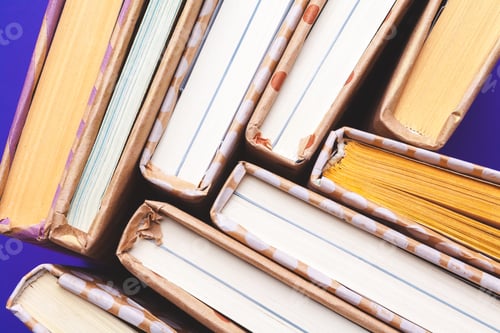Preview: books on a blue background