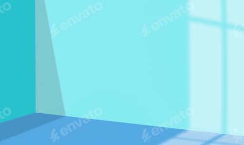 Preview: Abstract Aqua Room Corner with Shadow