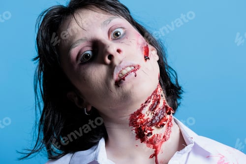 Preview: Wounded ghoulish cadaver infected by virus turning into zombie