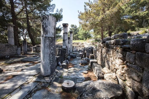 Preview: Ruins of the ancient city of Priene, Turkey
