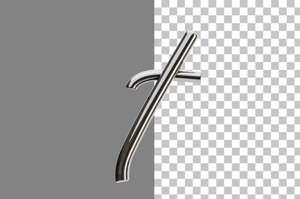 Preview: Chrome T 3D Icon
