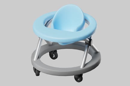 Preview: Baby walker blue and gray