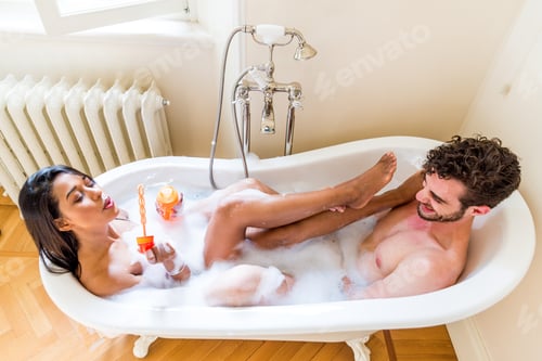 Preview: Couple of lovers in the bathroom