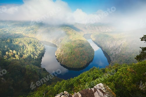Preview: Foggy morning in amazing nature