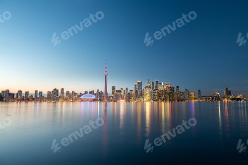Preview: Toronto city skyline at night, Ontario, Canada