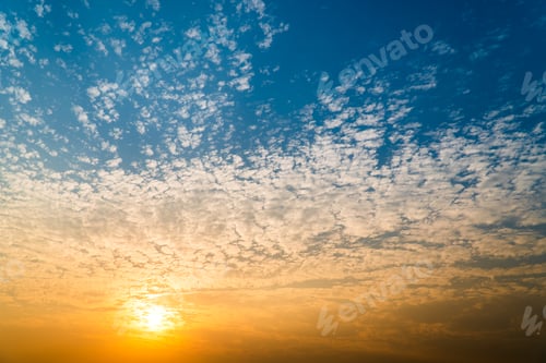 Preview: colorful dramatic sky with cloud at sunset