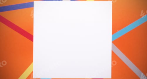 Preview: Colorful Abstract Background with White Square Copy Space
