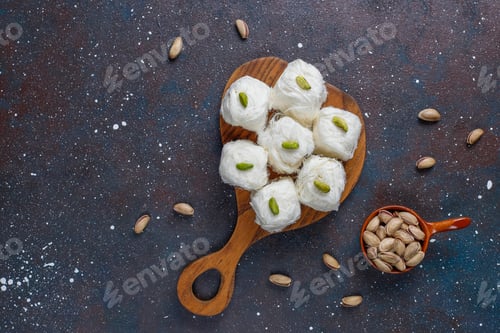 Preview: Turkish floss halva pishmanie,cotton candy dessert.