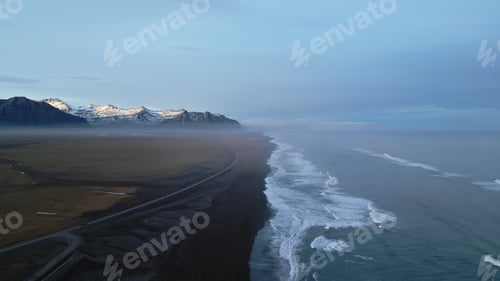 Preview: Atlanic shore black sand beach