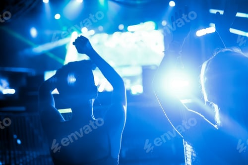 Preview: Picture of dancing people at music festival
