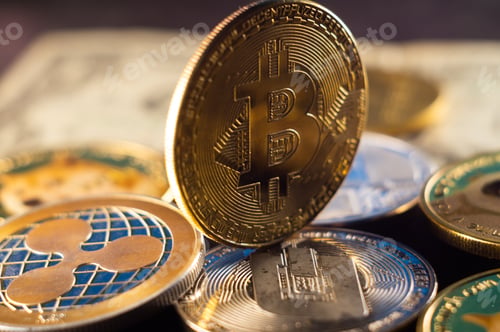 Vista previa: Closeup shot of golden coins