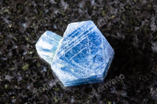 Preview: sample of unpolished sapphire crystal on black