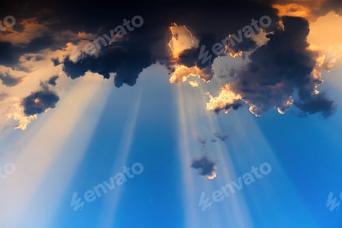 Preview: sunlight through the dark clouds