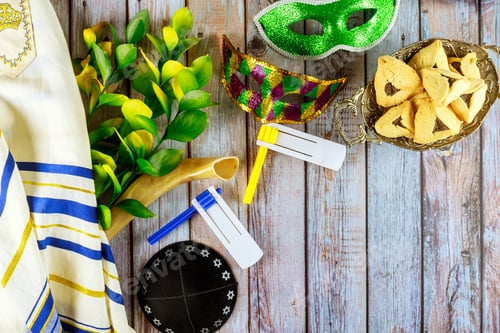 Preview: Jewish holiday of remembrance, Purim delivers variety symbols including carnival mask a hamantaschen