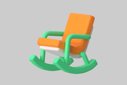Preview: Cartoon style rocking chair