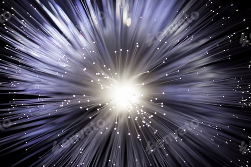 Preview: Studio close up of fibre optic light with black background