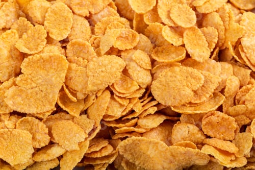 Preview: Corn flakes assortment as a background copy space