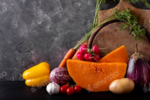 Preview: Still life with autumn vegetables