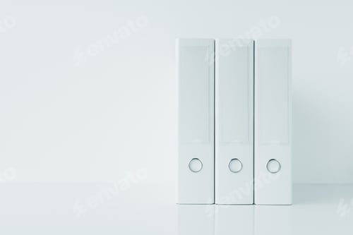 Preview: White file document ring binders