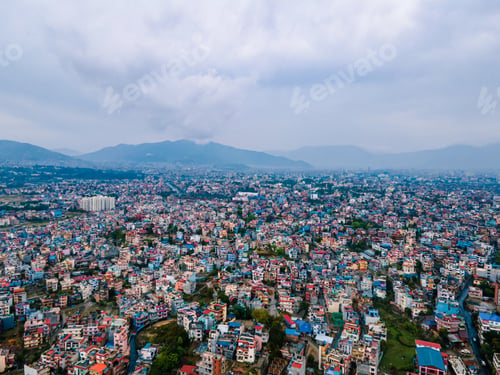 Preview: aerial view of Kathmandu, Nepal.