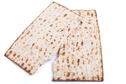 Preview: Matzah Bread on White Background, A Passover Staple