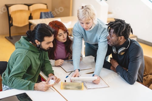 Preview: Multicultural Group of Students Engaged in a Project Discussion