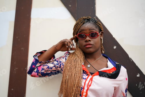 Preview: Young African American woman posing