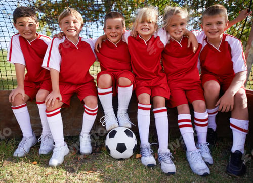 Preview: The field holds promise. Shot of a childrens soccer team.