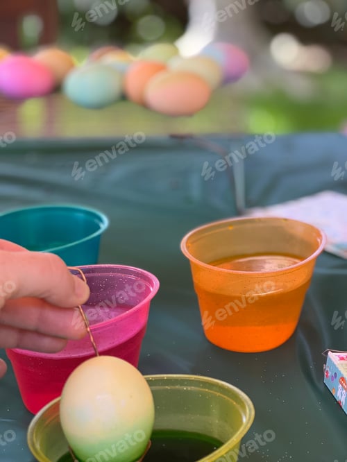 Preview: various easter egg dye and dipping stick for the easter spring holidays