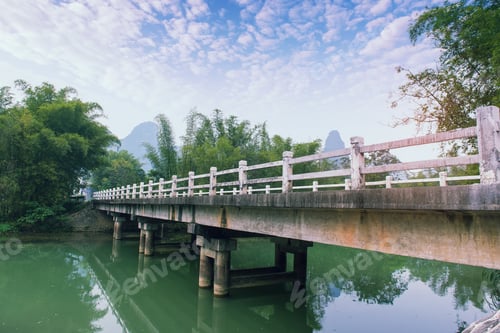 Preview: Road On Dragon Bridge Over Yulong River In Yangshuo County