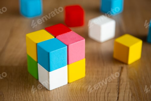 Preview: color wooden block
