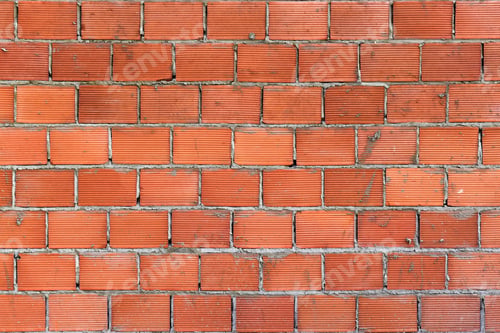Preview: Brick wall texture background. Red engineering brick block wall.